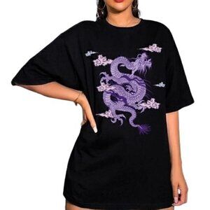 [Zaful] Purple Dragon T-Shirt - Size M